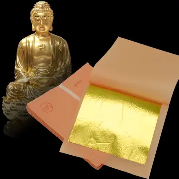 500Pcs Genuine Gold Leaf Sheets 24K Real Gold Foil Arts Crafts