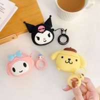 เคสหูฟัง ลายการ์ตูน Kuromi Pompom purin สําหรับ airpods 1 2 pro 3 case กันกระแทก