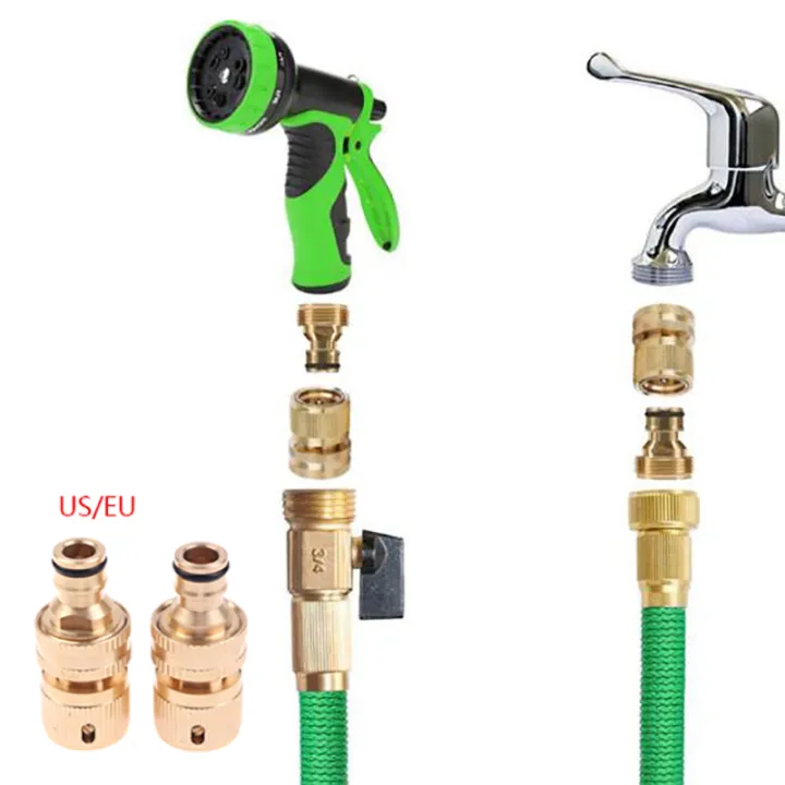 3/4' Garden Hose Quick Connect Water Hose Fit Brass Female Male