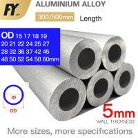 FUYI Aluminium Pipe 5mm Thickness 15-60mm OD Straight 300mm 500mm Long Round 6063 Aluminum Alloy Tube Industrial Supplies