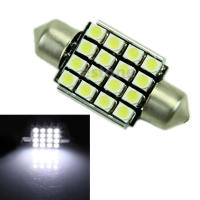 ไฟส่องแผนที่พวงมาลัยไร้ตำหนิรถ SMD 12V 36มม. 16 LED 1210หลอดโคมไฟ Canbus สีขาว