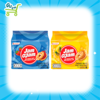 Jam OJam Biscuit แยม โอแยม รสสตอเบอร์รี่ รสสัปะรด แพ็ค5บาท และ 2 บาท384 กรัม