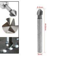 เครื่องมืองานไม้ Countersunk เจาะบิตชิ้นส่วนเครื่องมือ3ขลุ่ย90องศา Chamfering Countersink ตัดสว่านเครื่องมือ