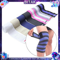 Bitak 1PCS เทปผ้าพันแผลยืดหยุ่นกีฬาเข่าสนับสนุนสายรัด Shin Guard ตัวป้องกันการบีบอัดสำหรับข้อเท้าขาข้อมือ Wrap