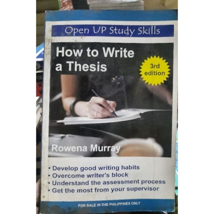 how to write a thesis rowena murray pdf