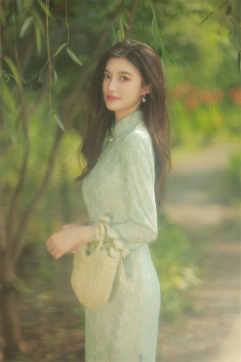 2021-su-jin-tang-early-long-composite-lace-cheongsam-ชุดวรรณกรรมสาวหนุ่ม-cheongsam