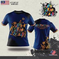 （ALL IN STOCK 2023）  Fashion Sublimation Tshirt - HSN BIRU - Sport