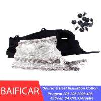 Baificar ยี่ห้อใหม่ช่องเครื่องยนต์กันเสียงและฉนวนกันความร้อนผ้าฝ้ายสำหรับ Peugeot 307 308 408 Citroen C4L C-Quatre