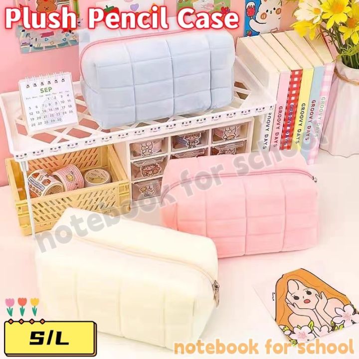 Large Capacity Pencil Case Macaroon Colors Pencil Pouch for Students  Stationery Storage Bag School Supplies