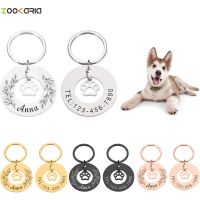 TEXPersonalized Pet Id Tags Medal  Dog Collar With Name Number Kitten Dogs Anti-lost Pendant Engraving DIY Accessories