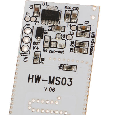 UNI เซ็นเซอร์เรดาร์เคลื่อนไหว HW-MS03 2.4GHz ถึง5.8GHz ร่างกายมนุษย์สวิทช์เหนี่ยวนำ RCWL-0516โมดูลเซ็นเซอร์เรดาร์ไมโครเวฟสำหรับ Arduino DIY