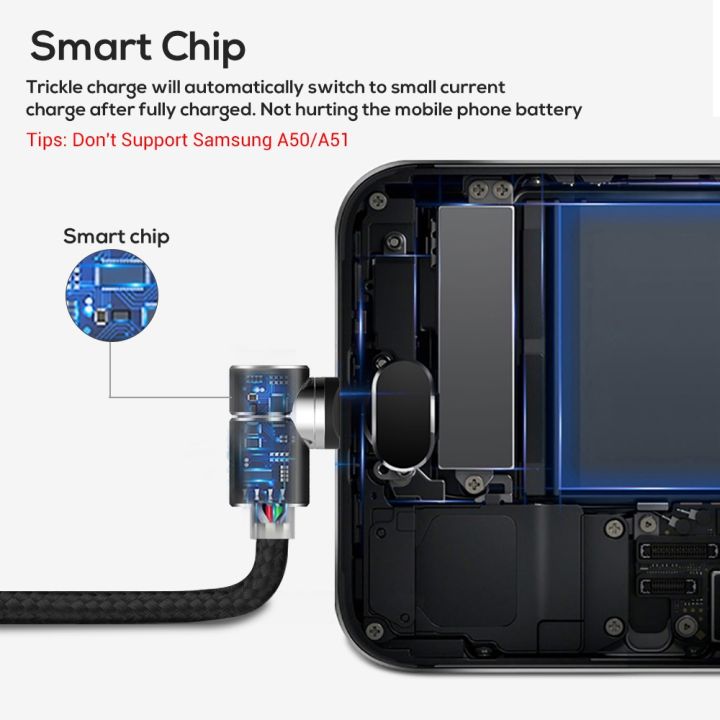 spot-goods112-am30ไมโคร-usb-สายเคเบิลแม่เหล็ก1ม-90องศา-ไฟไนลอน-led-แอมป์-type-c-สำหรับ-iphone-samsung-โซนี่เอชทีซี-xiaomi