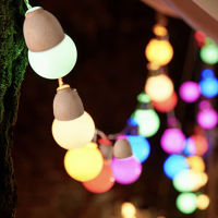 LED Christmas Fairy หลอดไฟขนาดใหญ่ Ball Garland Holiday String Light 6M ตกแต่งสวนงานแต่งงาน Valentine Party