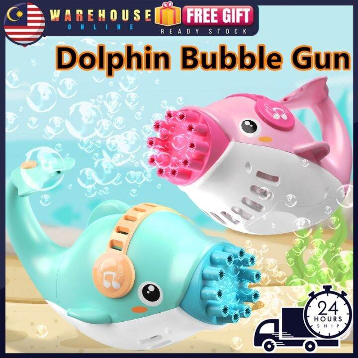Promo Dolphin Bubble Machine Bubble gun Gatling Bubble Gun Machine Cool