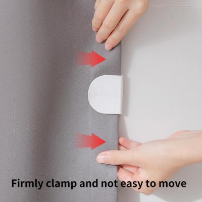 1-8PCS Shower Curtain Clip Bathroom Shower Curtain Clip Wind-proof Splash-proof Perforated Shower Curtain Clip Fixing Clip