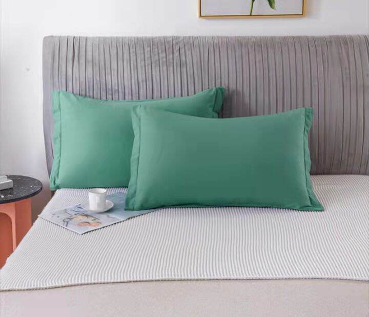plain color and plain white Pillow Case 2pcs per pack cotton with