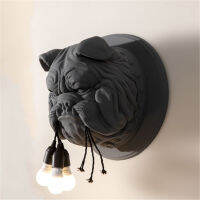 Animal Dog Wall Lamp Living Room Decoration Corridor Personalized Home Decor Lighting Designer Ktv Bulldog Wall Lights for Home