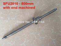 ✁ Ball screw SFU2010 - 800mm 1pcs RM2010 2010 Ballnut end machined