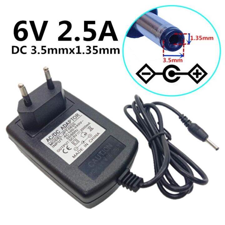 AC to DC 6V 2.5A power adapter AC/DC Electric adapter Input 100~240V 50 ...