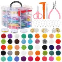 Large Jewellery Making Starter Kit, DIY Polymer beads set 2mm3mm4mm seed beads with Jewelry making manual