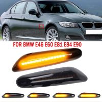 ไฟแสดงสถานะไฟรถยนต์ไฟ LED สีดำ2ชิ้น/เซ็ตอุปกรณ์เสริมสำหรับ BMW E90 E60 E91 E92 E93 E87 E46 E82