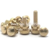 2Pcs 5 Pcs/Lot M3 M4 M5 M6 Kuningan Jempol Sekrup Kepala Tinggi Knurled Sekrup Baut