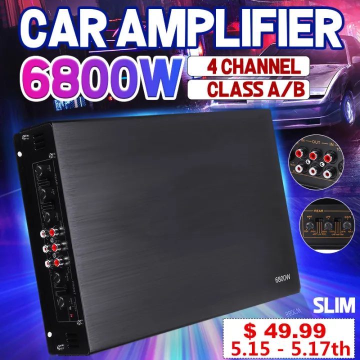Sunbuck 12V 6800W 4 Channel System Amplifiers Car Amplifier Bridge