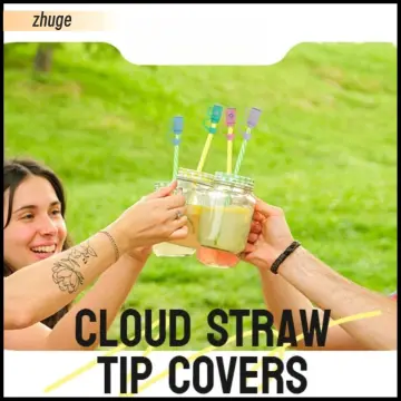 12pcs straw protector cover Reusable Straw Cap Silicone Straw Tip