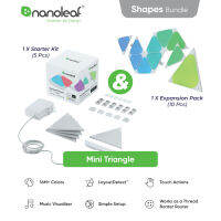 Nanoleaf Shapes Bundle - ชุดสตาร์ทเตอร์สามเหลี่ยม ขนาดเล็ก [5 แผง] + ชุดขยาย [10 แผง]