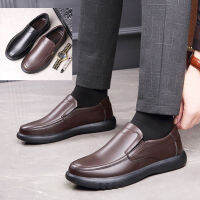 ? My Lifes ? Mens formal shoes รองเท้าหนังลำลองผู้ชาย สีดำรองเท้าหนัง พื้นนุ่มกันลื่น