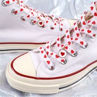 New Flat Love Heart Shoelaces for Womens Mens Sneakers Suitable for AJ/AF1 High Canvas Shoe Laces Sport Shoelace for Shoes