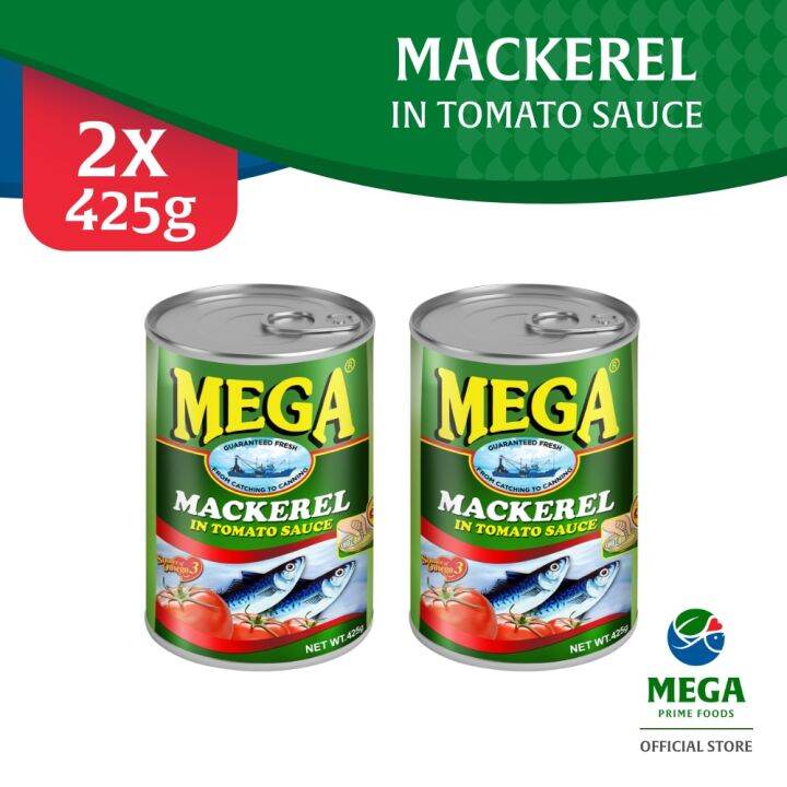 Mega Mackerel in Tomato Sauce 425g By 2's Lazada PH