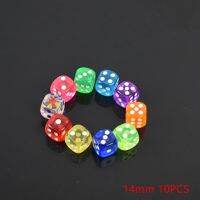 【CW】 10PCS/14mm Transparent 6-Sided 10 Color / Games