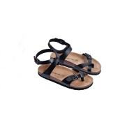 Sandal Unisex HuuCuong xỏ ngón cổ cao đen đế trấu handmade