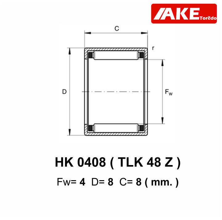 hk0408-tla48z-ขนาด-4x8x8-mm-ตลับลูกปืนเม็ดเข็ม-รูใน-4-mm-needle-roller-bearings-nrb-hk0408-tla-48z-จัดจำหน่ายโดย-ake-tor-do