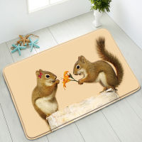 Squirrel Animals Bath Mats Bathroom Non-Slip Cars Living Room Bedroom Kitchen Doormats Water Absorption Foot Mats Washable