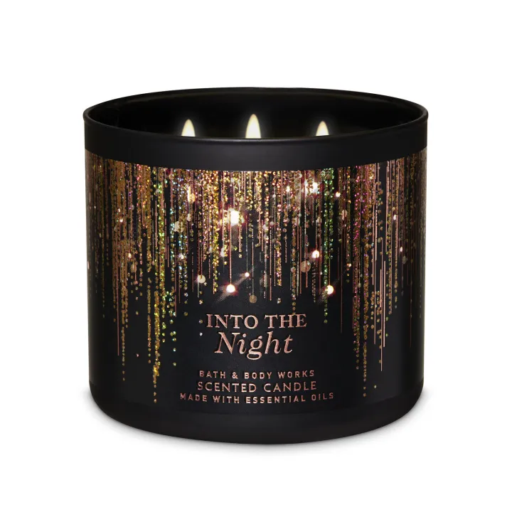 bath and body works into the night 3 wick candle