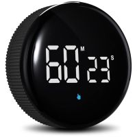 ❍☃✑ Rechargeable Kitchen TimersMagnetic Productivity Timer with LED DisplayDigital Classroom Visual Timer for Kids(Black)