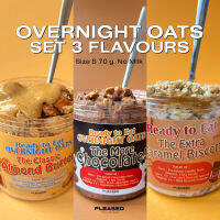 รวม 3 รสอร่อย Overnight Oats - โอ๊ตอัดเครื่องแน่น อยู่ท้อง ช่วยลดน้ำหนักได้ดี