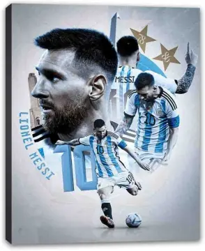 Lot of 4 Lionel Messi Argentina World Cup Champions - 8x10 Color Photos