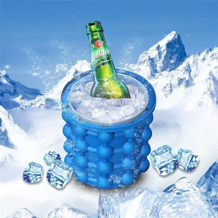 Ice Bucket Cup Mold Freeze Quickly Ice Cube Making Circular Shape Cold  Drink Maker Silicone Ice Cube Mold for Everyday Life Blue