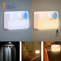 Vimite LED Motion Sensor Light Wireless Warm Night  Light Battery Operation Lamp Warbrobe Lamp for Corridor Bedroom Toilet Kitchen Stairs Night Lighting