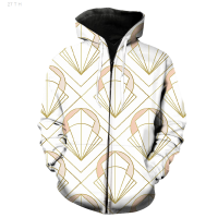 2023 Abstract Pattern Mens Zipper Hoodie Teens Tops Long Sleeve Streetwear With Hood Jackets 3D Print Casual Hip Hop Sweatshirts Size:XS-5XL