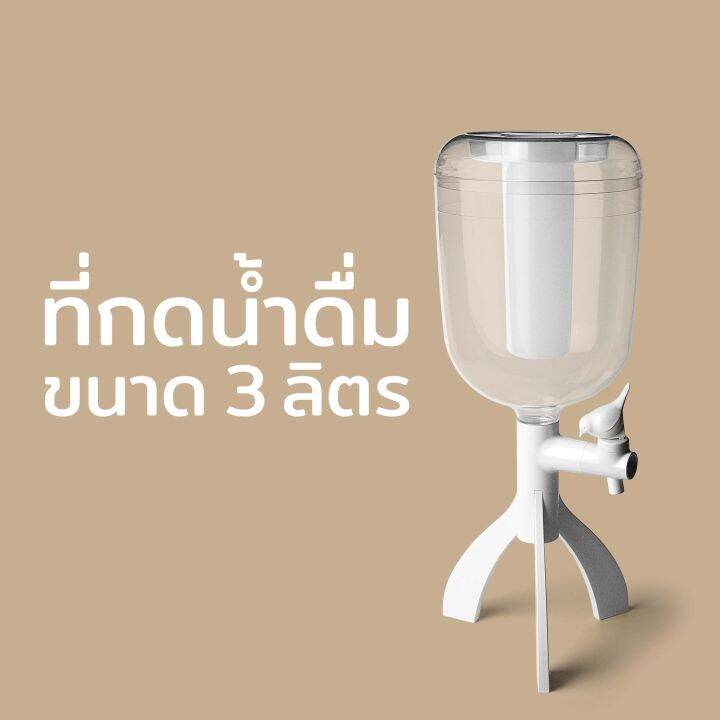 ถังกดน้ำดื่ม-เครื่องกดน้ำดื่ม-บรรจุได้3ลิตร-หัวกดรูปทรงนกน้อย-กดง่ายใช้งานดี-ทำจากวัสดุเกรดพรีเมี่ยมไร้สารตกค้าง-อายุการใช้งานนานมาก-สามารถตกแต่งประดับห้องนั่งเล่นห้องครัวได้-ใช้ดี-ที่กดน้ำ-qualy-thir