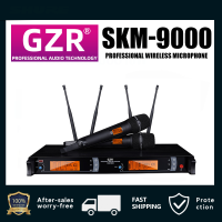 สินค้า GZR SKM9000 ไมโครโฟนไร้สาย U-segment UHF, MIC floating microphone, ตัวหนึ่งมีไมโครโฟนสองตัว, การปรับความถี่, ประสิทธิภาพกลางแจ้ง, ไมโครโฟนไร้สาย KTV, เสาอากาศยอดนิยม 4 เสา