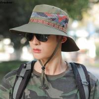 [hot]2022 New Summer Fishing Hat Man Women Wide Breathable Mesh Fishing Cap Beach Hats Sun Mens Outdoors UV Protection Shade Hat