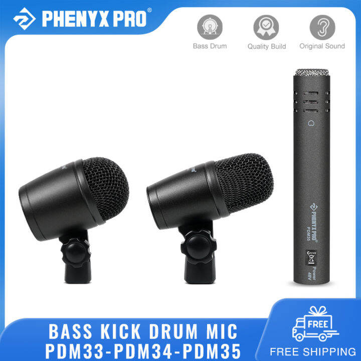 Phenyx Pro Bass Kick Drum Mic Snare Drum Mic Overhead Condenser Drum