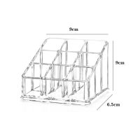 ชั้นวางที่เก็บเครื่องสำอางกล่องเก็บของอะคริลิคกล่องเก็บเครื่องสำอางลิปสติกใส9/12กริดใช้ตกแต่งโต๊ะในห้องน้ำ