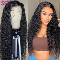 【jw】◐☍ Front Wig Curly 13x4 lace frontal Human Hair Wigs 30 inch Glueless 5x5 Hd Closure