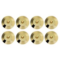 8 Pcs Universal Copper Speaker Spikes Pads Speaker Shock Base Pad Isolation Stand Feet Cone Base Mats Floor 25 x 4mm